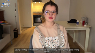 Кончил на линзы – она без ума от молодой силы