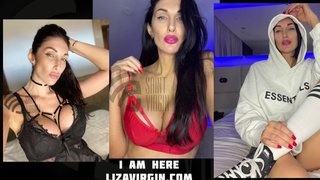 Morning porn star Liza Virgin. Pissing and going to workout