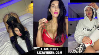 Morning porn star Liza Virgin. Pissing and going to workout