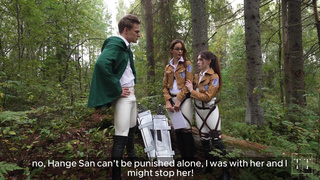 Attack on Titan: Forgive us, commander. We will suck your dick as a penalty.mp4